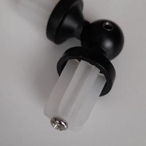 Bay Window Black Curtain Pole Connector for 16mm or 19mm diameter curtain poles (Pack of 1)