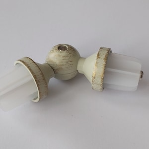 Bay Window Vintage White Curtain Pole Connector 25mm/ 16mm (Pack of 1)