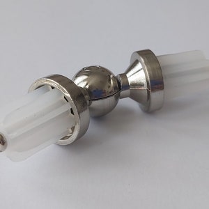 Bay Window Shiny silver Curtain Pole Connector  25mm /19mm /16mm (Pack of 1)