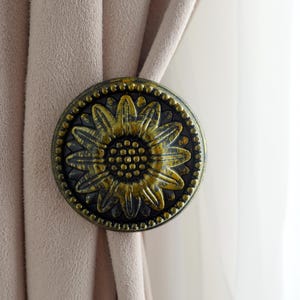 Fermatende in metallo vintage nero &quot;Camomilla&quot; - Fermatende, tiranti, fermatende, fermatende da 120 mm
