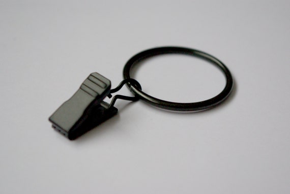 Strong Metal Curtain Rings With Pincer Clips For Voiles Etsy