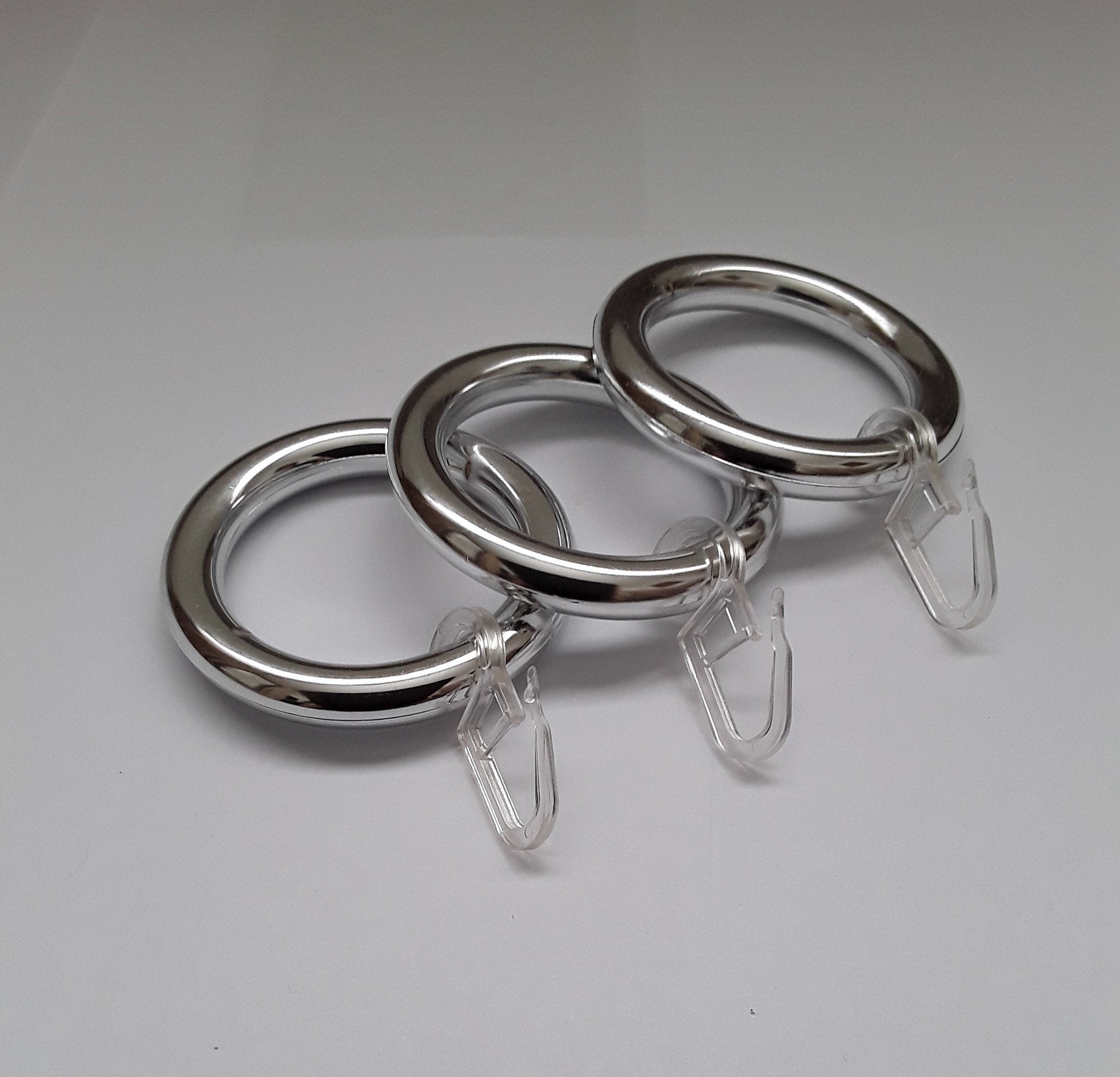 Plastic Shiny Silver Curtain Rings Ø50mm/Ø40mm or Ø40mm | Etsy