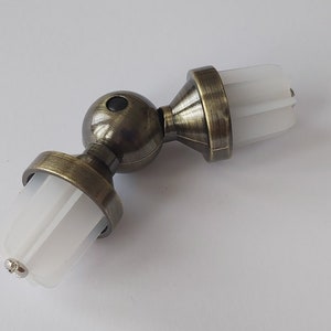 Bay Window Antique Gold  Curtain Pole Connector 25mm/ 19mm / 16mm (Pack of 1)