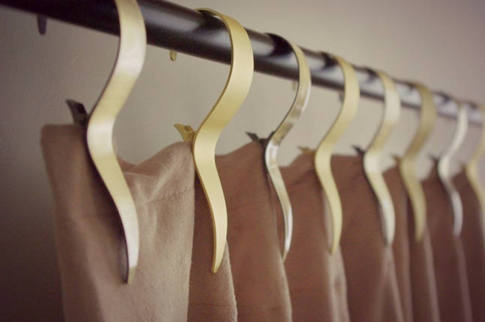 Copper Curtain Pole Hooks With Hidden Clip 'cobra' Etsy UK