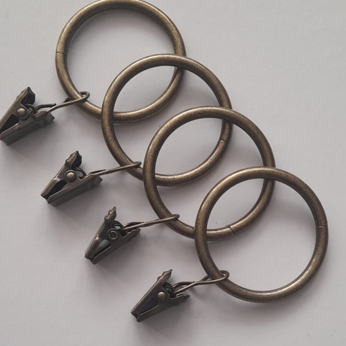 Antique Gold Curtain Ring Clips Ø30 / Ø35 / Ø40mm pack of 10 Etsy UK