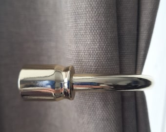 Classic Minimalist Curtain Voile Drape Holdbacks -Shiny Gold 150mm (Pack of 2)