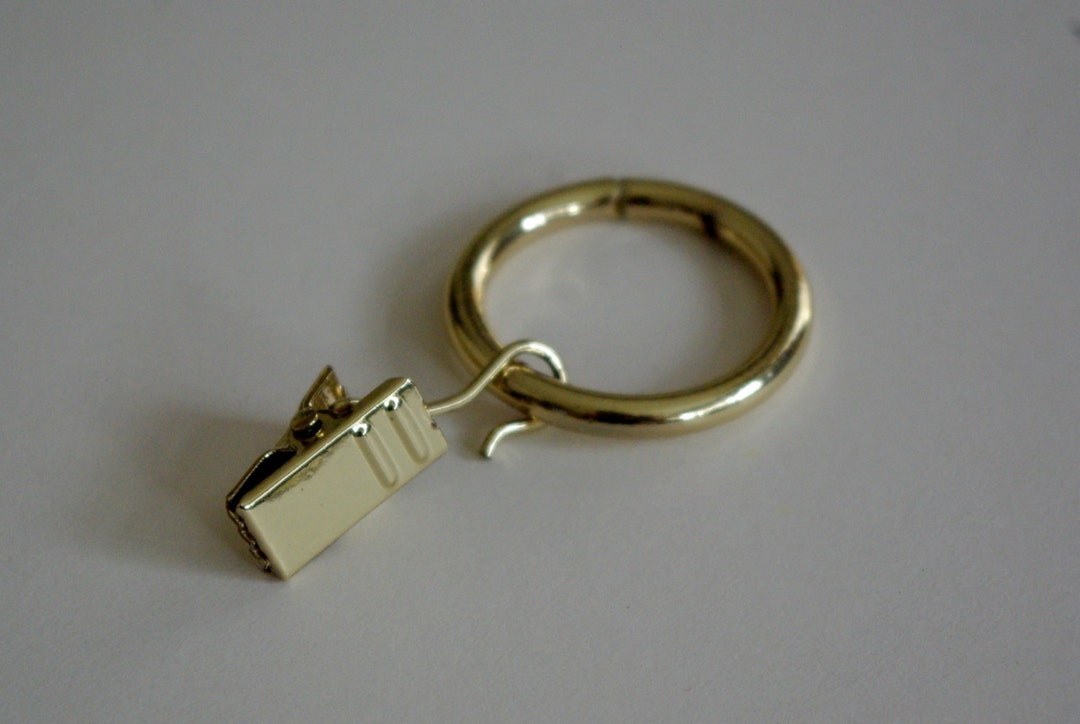 Shiny Gold Curtain Ring Clips Housewarming Gift New House Etsy