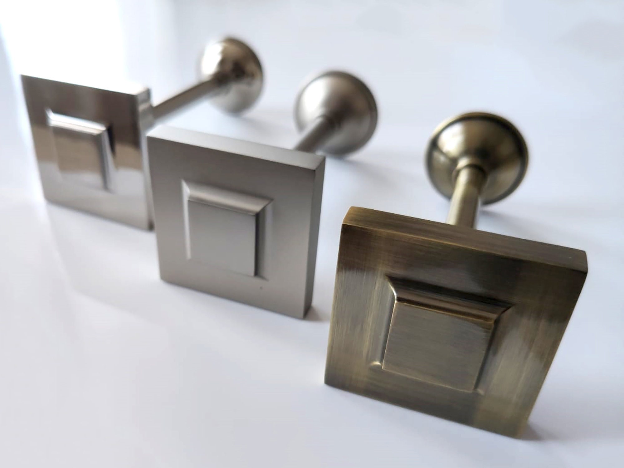 Square Curtain Holdbacks Antique Silver 105mm Etsy UK