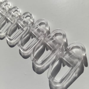 Clear Plastic Curtain Hooks, Motorhome Curtain Hooks, Caravan Curtain Hooks, Tracks, Ø4mm (Pack of 50)
