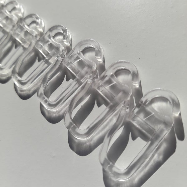 Clear Plastic Curtain Hooks, Motorhome Curtain Hooks, Caravan Curtain Hooks, Tracks, Ø4mm (Pack of 50)