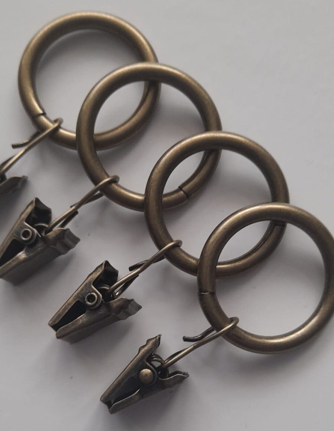 Antique Gold Curtain Ring Clips Housewarming Gift Motorhome Etsy