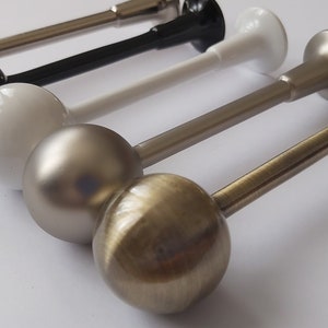 Metal Curtain Holdbacks &#39;Pencil&#39; – 115mm (4.52inch) Tiebacks, Pullbacks, Drapery Holders, Curtain Ties (Set of 2)