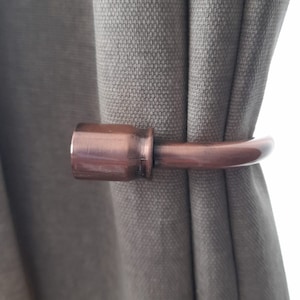 Antique Copper &#39;Classic&#39; Metal Curtain Holdbacks – 150mm Tiebacks, Pullbacks, Drapery Holders, Curtain Ties (Pack of 2)
