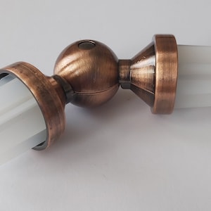 Antique copper Curtain Pole Connector for 16 mm or 25 mm diameter curtain poles (Pack of 1)