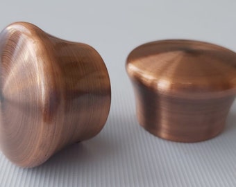 Antique Copper 'Cap' Curtain Pole End Metal Finial - Suitable For Ø25mm / 0.98inch Diameter Curtain Pole (Pack of 1)