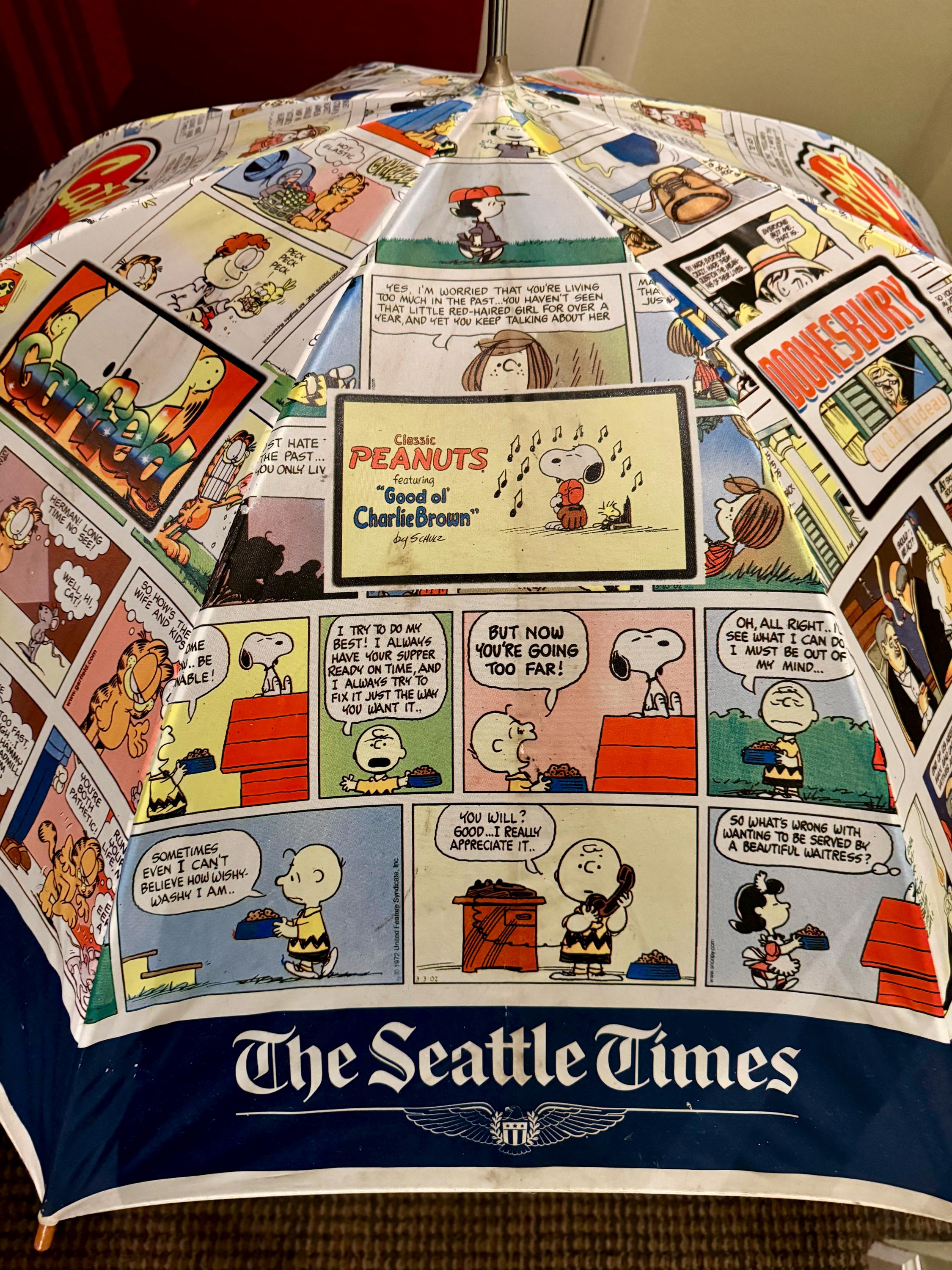 Vintage Seattle Times Comics Umbrella Etsy