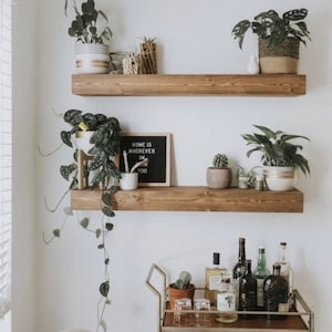 Floating Shelves, Open Shelving, Floating Shelf, Farmhouse Shelves, Deep Shelves, Wide Shelves image 1