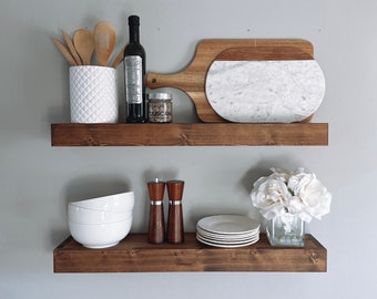 2.5 INCH THICK | Floating Shelves | Wood Shelves | FREE Shipping