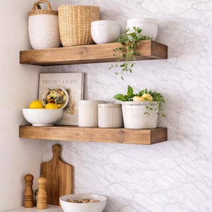 Rustic Floating Shelf: Farmhouse Open Shelving