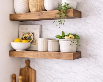 Rustic Floating Shelf: Farmhouse Open Shelving