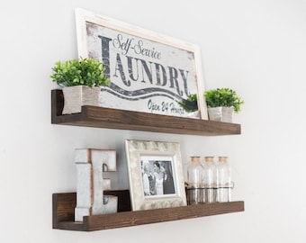 FREE Shipping | Wall Shelves | Thin Shelves | Wooden Floating Shelves | Picture Ledge Shelves