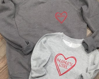 Mama heart sweatshirt, heart sweatshirt, mama sweatshirt, love sweatshirt, valentine sweatshirt, mom sweatshirt