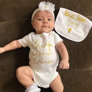 Baptism Bib, Gift from God Bib, Christening Bib, God Bless Bib