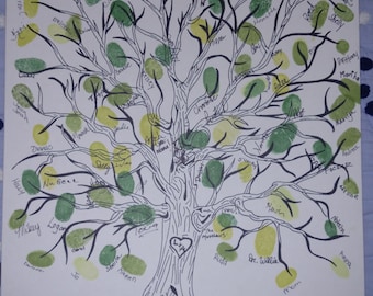 Fingerprint Tree Wedding Guestbook