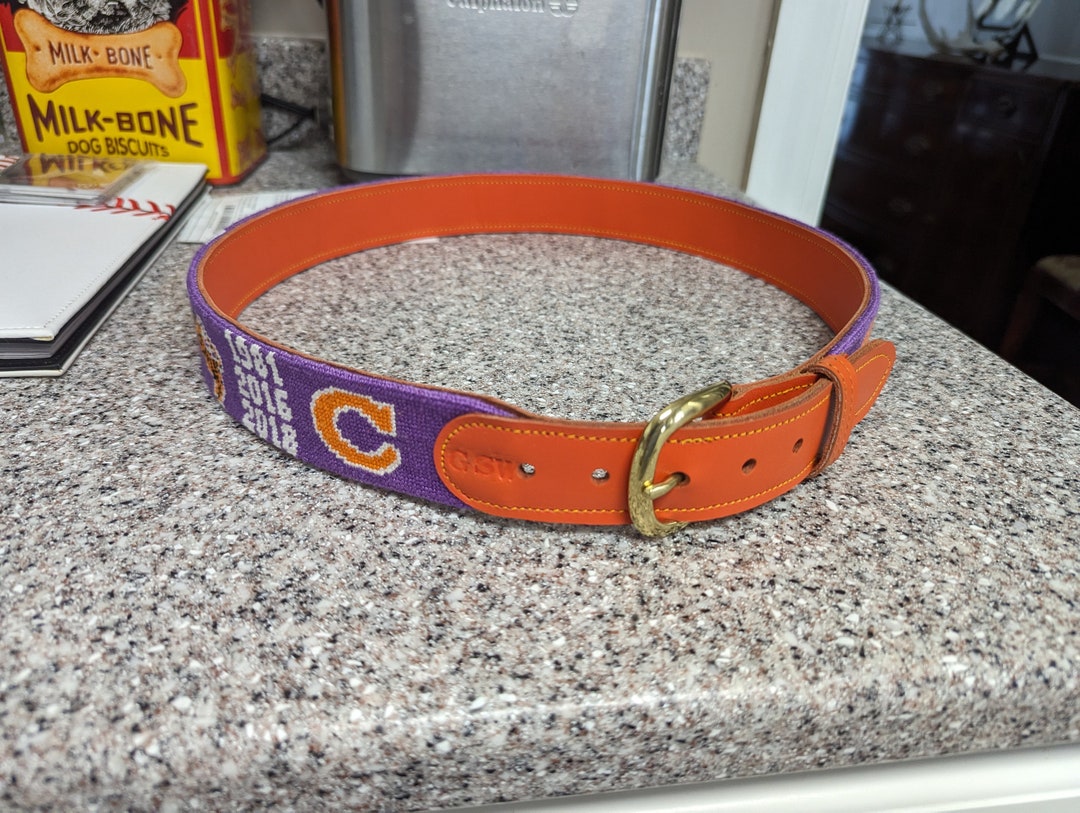 Clemson Needlepoint Belt Canvas Etsy