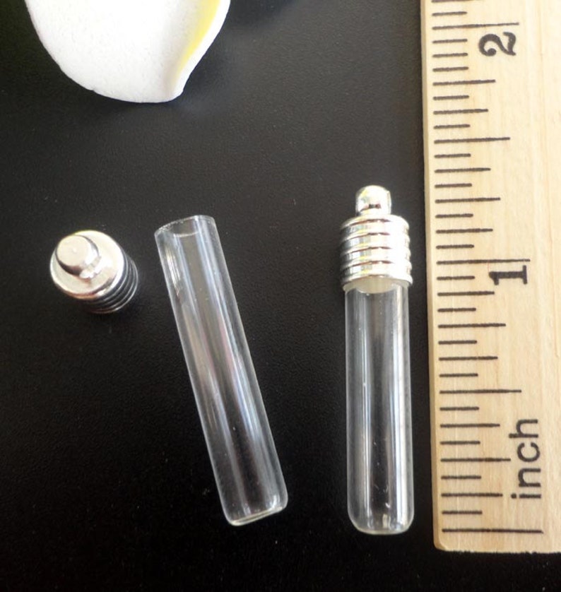 Pendentifs de bouteille de souhait, bouchons vides en verre