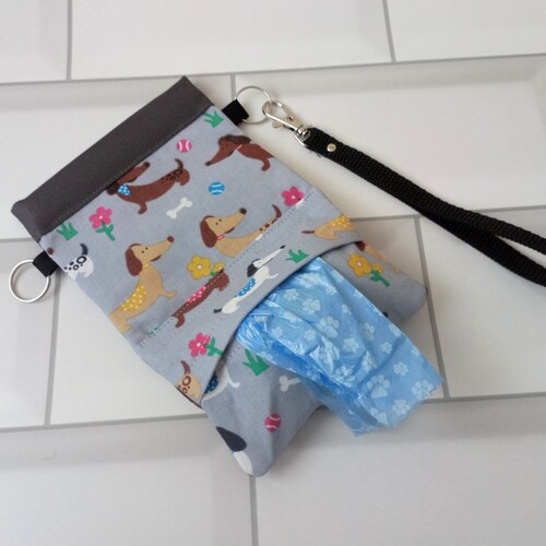 Dachshund Combined Treat and Poo Bag Dispenser With Snap Shut Etsy