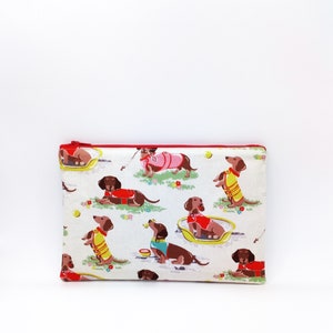 Dachshund Sausage Dog Cosmetic Make Up Bag or Pencil Case