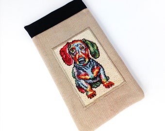 Dachshund Luxury Padded Snap Closure Glasses Case