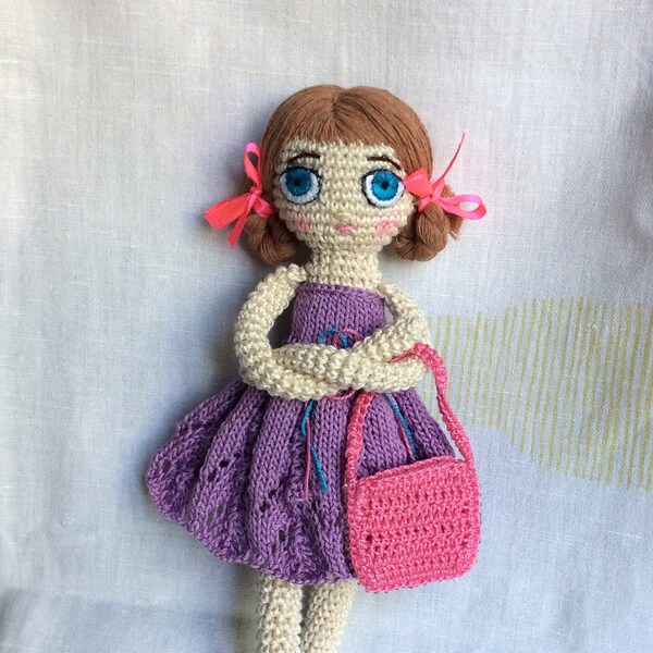 Crochet doll Crochet toy Gift for daughter Gift for girl Cute toy  Amigurumi doll