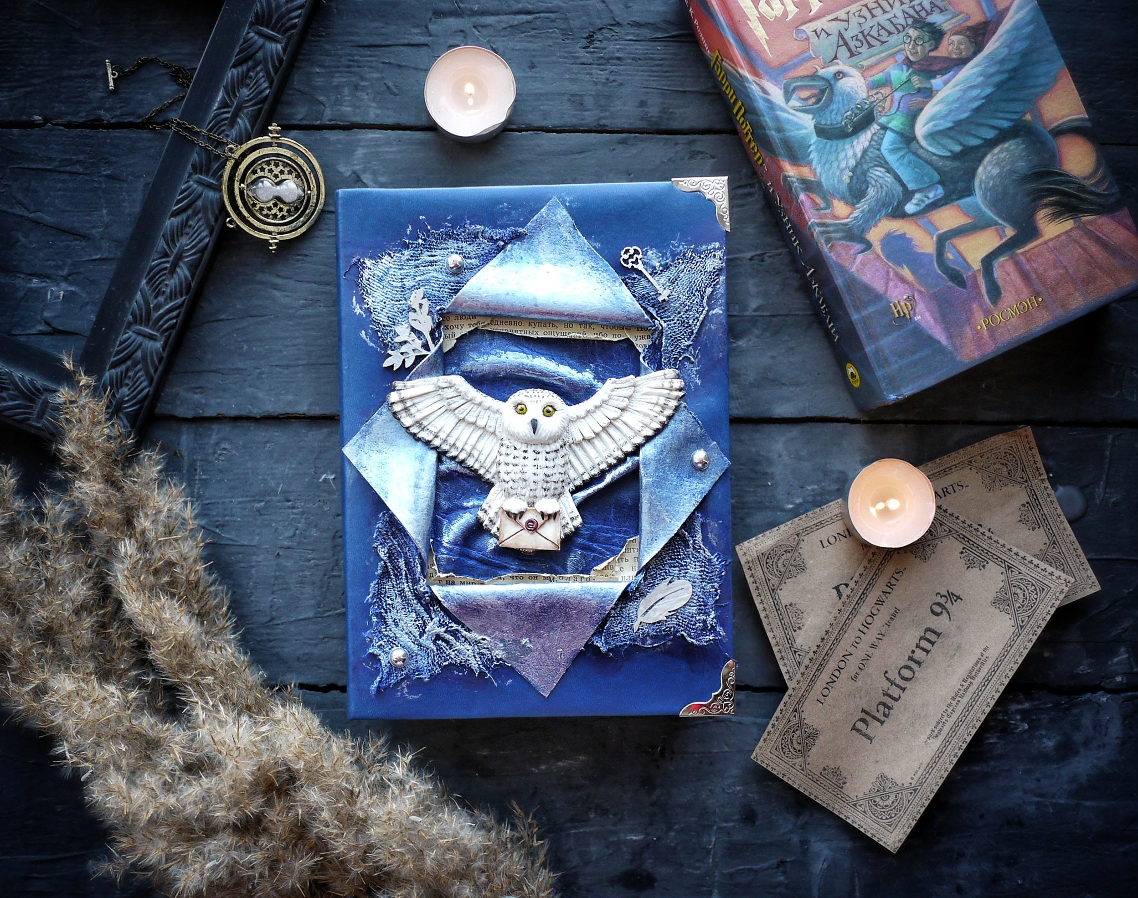 Harry Potter inspired handmade notebook journal with polymer Etsy