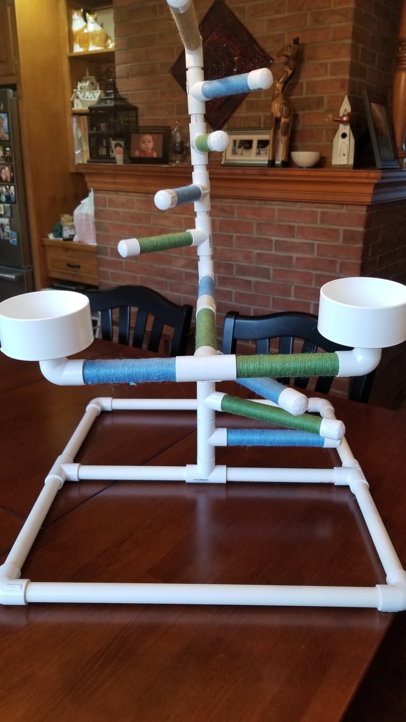Large pvc pipe parrot stand play gym Etsy