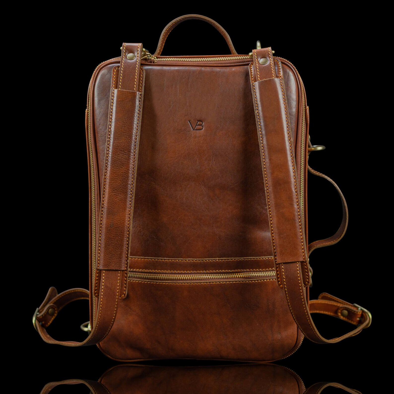 Leather Backpack Women Leather Briefcase Men Convertible Etsy