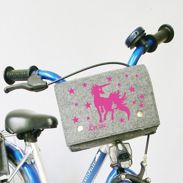 Fahrradtasche / Lenkertasche mit Namen und verschiedenen Motiven