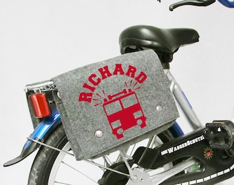 Bicycle bag for children with name and motif of your choice