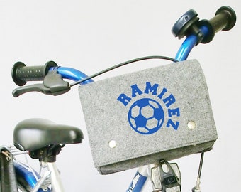 Bicycle bag / handlebar bag / bicycle basket with individual motif and name