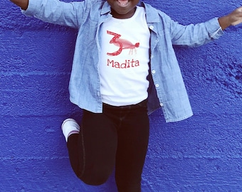 ABC 123 birthday shirt with desired motif and name for toddlers baby