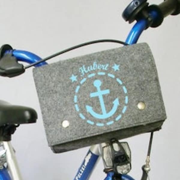 Lenkertasche Fahrradtasche Fahrradkorb mit Namen und individuellem Motiv