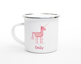 Personalized Enamel Unicorn Children's Mug Name Unicorn and other animals