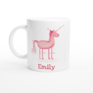 Taza unicornio con nombre unicornio cerámico personalizado unicornio y otros animales