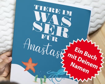 Personalisiert – Tiere im Wasser – mit Name