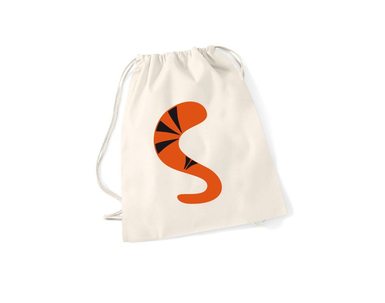 Gym bag kindergarten bag tiger with name image 3