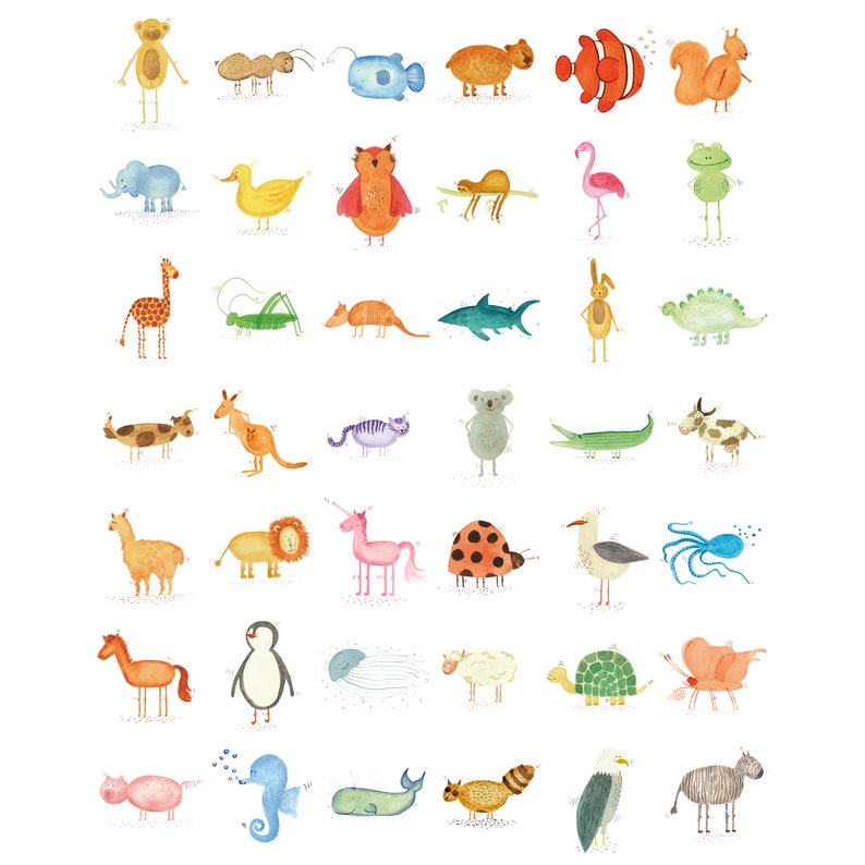 ABC birthday shirt 100 animals and name or text image 2