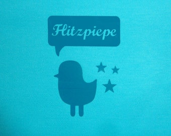 Iron-on picture bird Flitzpiepe