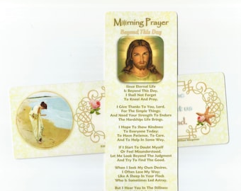 Marcador de oración matutina, dije de cordero de plata, regalo cristiano
