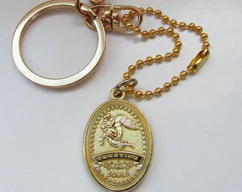 Gold Plated Key Chain/Trusting Souls/Angel Charm Keychain/Baby Loss Key Ring/Miscarriage/Memorial/Loss of a Loved One